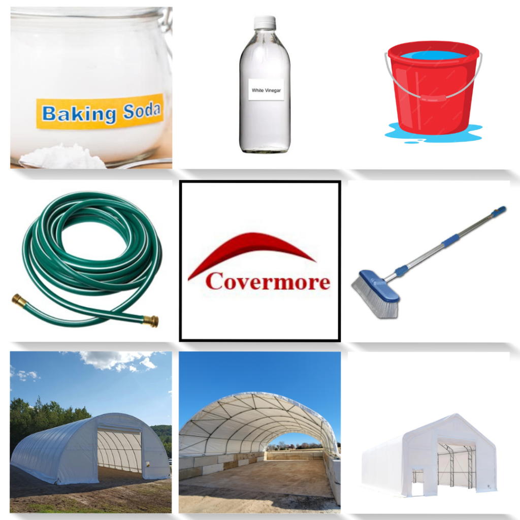 How to remove stains from tension fabric structures cover in 6 easy steps (PE & PVC)