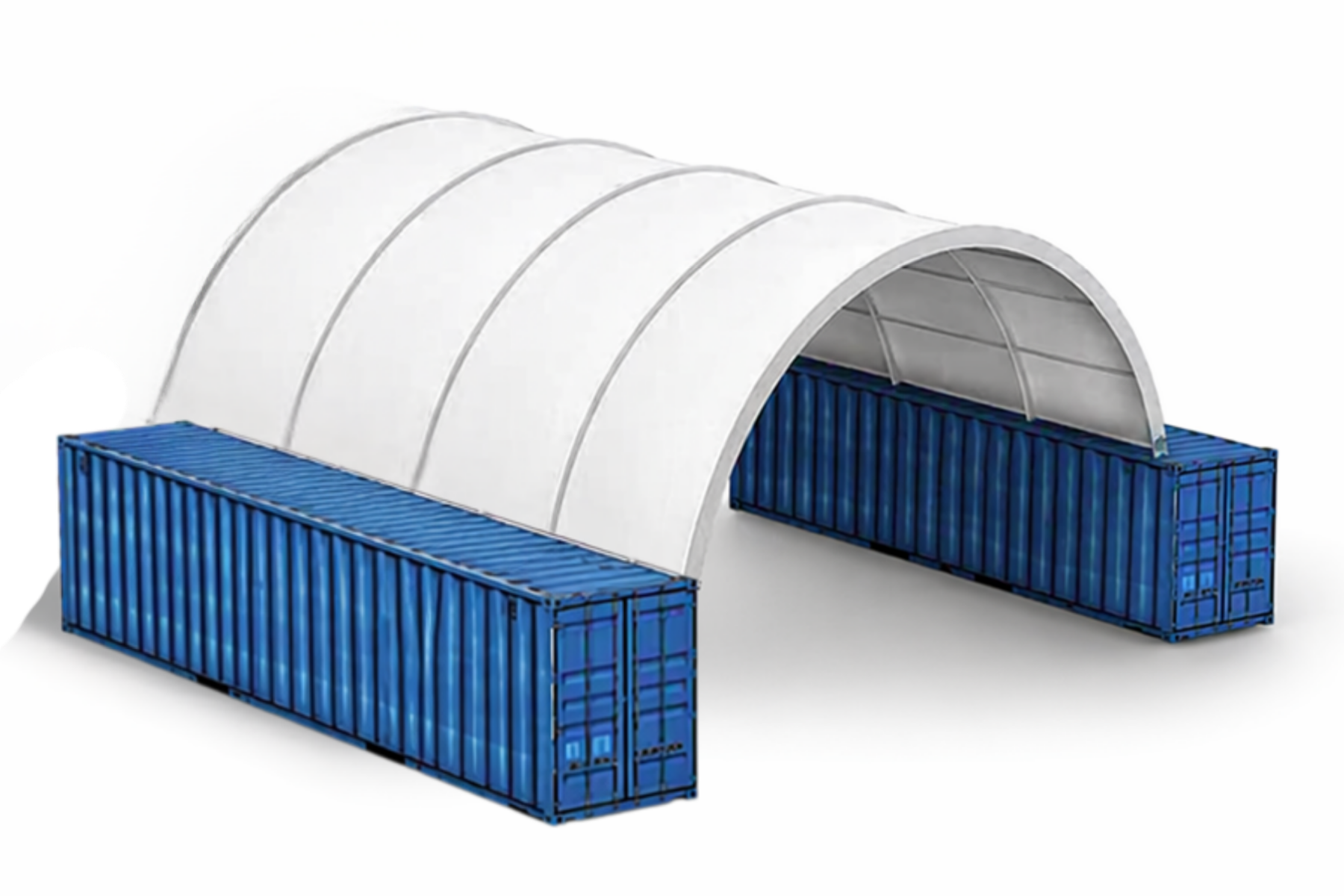 20x20 Heavy Duty 15oz PVC Container Shelter