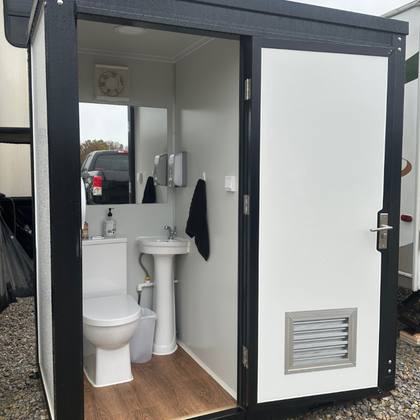 LUX dual two sided bathroom restroom customer installation setup