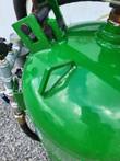 Top of the JCT DB500 blast pot tank with lift handle and inlet fitting