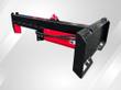 Raytree RMLS18T log splitter, black steel frame, red cylinder housing and 18-ton rating decal