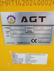 AGT ID plate on the MX-MRT14 mini skid steer: type MX-MRT14, engine model R420D, production year 2024