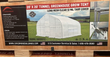 Covermore crate label for the 20x20 tunnel greenhouse: leno mesh 12 mil tarp cover, model GH202010