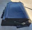 Black box broom sweeper mounting plate and adjustable steel arm with a bearing hub on the end plate