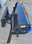 Arteer hydraulic angle broom, blue bristles and quick-attach frame