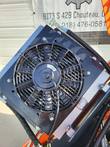AGT YSRT14 12V 80W cooling fan mounted on the hydraulic oil cooler with steel hydraulic lines