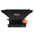 WIG asphalt block crusher front view: sloped hopper, bolt-on breaker teeth strip and bolted sizing bars