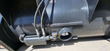 JCT concrete mixer hydraulic hoses, valve block and discharge chute mounted on the drum