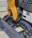IRE18P boom swing bracket and pivot pin with blade cylinder, rubber track and machine ID plate