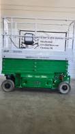 JLG 2632ES electric scissor lift, stowed, opposite side view