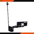 Wolverine sickle bar mower with the cutter bar swung upright, showing the quick-attach plate, tilt cylinder and hoses