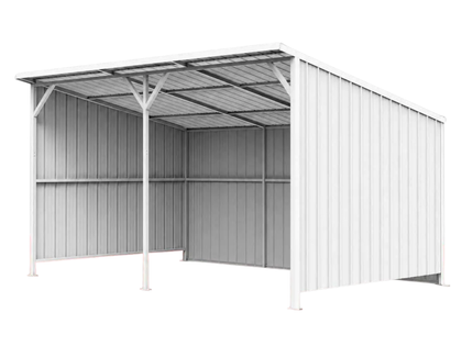 20x12 Livestock Metal Shed with Skid Base