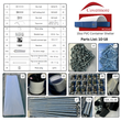 Covermore parts list 10-18 for the 15oz PVC container shelter: bolts, ratchets, tie-down straps, tension tubes, top cover