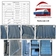 Covermore parts list 1-9 for the 20x40 container shelter frame: arch, rafter, shoulder, purlin and base tubes