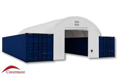 21x40x6.5 30oz PVC Dual Truss Container Shelter