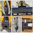 Wolverine ZW-750 hydraulic hammer details: coiled hoses, mount plate, chisel bits and cylinder adjuster