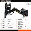 Landhonor ABC-13-125A brush cutter spec sheet: 42in cutting width, 2 blades, cuts to 3in, 1,100 lbs, 14-20 GPM