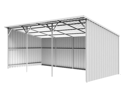 25x12 Livestock Metal Shed with Skid Base