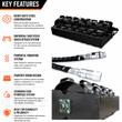 Padfoot vibratory roller key features: heavy steel build, universal quick attach, padfoot drum, flat-faced couplers