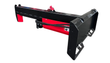 Raytree RMLS18T skid steer log splitter frame with hydraulic ram, front three-quarter view