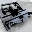 JCT 72-inch brush cutter deck, black, hydraulic motor box and quick-attach mounting plate