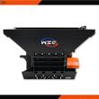 WIG asphalt block crusher, black hopper with WIG badge, orange hydraulic drive cover and bolted sizing grate