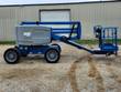 Genie Z-45/25 articulating boom lift, boom raised and extended, side view