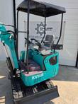 CFG KV16R mini excavator, front-quarter view with canopy, operator seat, and dozer blade