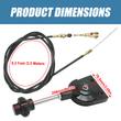 Dimension diagram of throttle cable kit: 8.2 ft (2.5 m) cable, control head 209 mm by 78.5 mm (8.23 by 3.09 in)