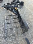 47-inch land leveler grid attachment, angled view of quick-attach plate and crossbar grid