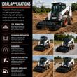 Padfoot vibratory roller applications infographic: soil compaction, foundation prep, road work, general construction