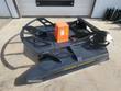 Gray 72-inch brush cutter, orange WIG motor cover with warning decals, curved front guard hoop and hose couplers
