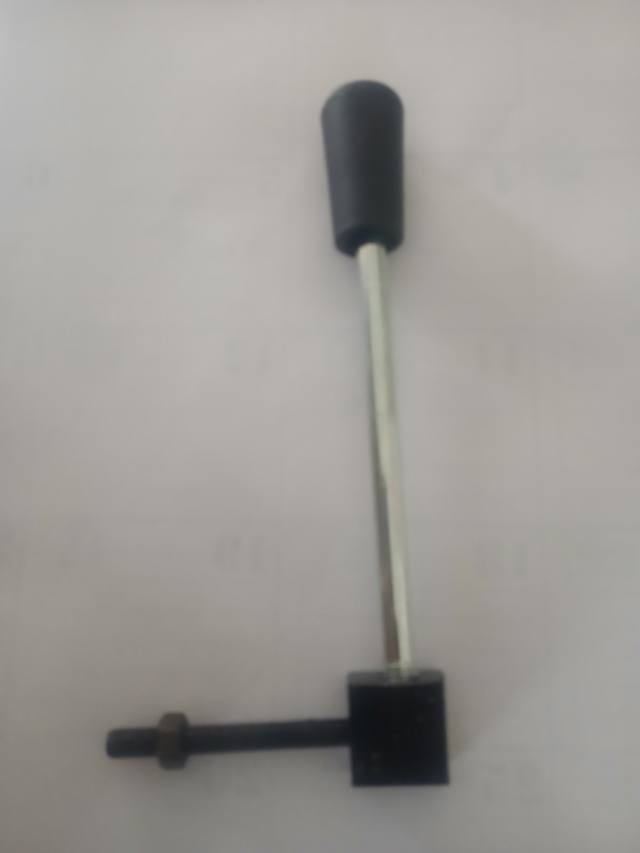 Auxiliary hydraulic control lever, black knob, zinc-plated rod and threaded pivot block