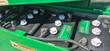 Boom lift battery compartment, deep-cycle batteries with cable connections