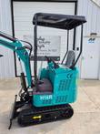 CFG H16R mini excavator, side view with canopy, operator seat, and front dozer blade