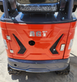 MX15RX rear counterweight with AGT badge, vented engine covers and rubber tracks