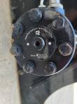 Hydraulic motor end plate stamped Hebei Rulli, model BM2-50-S2-1-G, eight bolts around the drive shaft