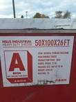 Shipping crate label, Box A of 4: 50x100x26 double-truss storage building, 21oz fabric, 2290 lb package
