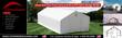 White 30x60x22 dual truss PVC fabric building with 13' x 16' winch doors, 10 ft arch spacing and 30 oz PVC cover