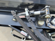 Chrome hydraulic angle cylinder, braided hoses and control cable on top of the 6-way dozer blade