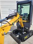 AGT H13R boom with lift cylinder and LED work light in front of the glass cab, dozer blade and tracks below