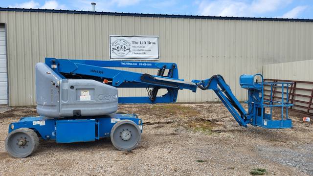Genie Z-40/23N boom lift, boom extended outward, side view