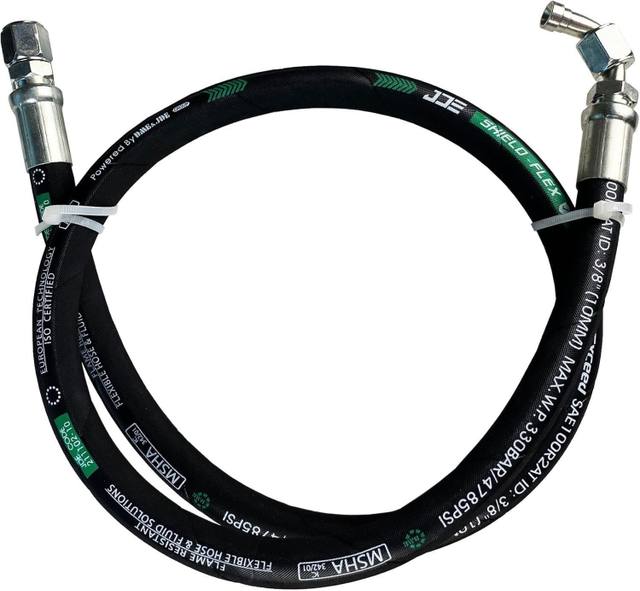 3/8 in SAE 100R2AT hydraulic hose with straight and 45-degree female swivel ends