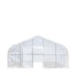 White 20x20 tunnel greenhouse, peak roof, walk-through door and front window