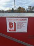 Shipping crate label, Box B of 4: 50x100x26 double-truss storage building, 21oz fabric, 2028 lb package
