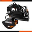 Landhonor rotating grapple: hydraulic rotator, wiring harness and toothed jaw with orange grip pad