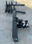 Wolverine auger quick-attach frame with hydraulic drive motor, gearbox and hoses