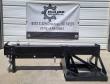 Black forklift jib, square telescoping boom with hook and gusseted quick-attach mounting plate