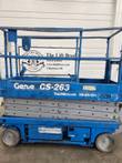 Genie GS-2632 scissor lift, platform lowered, front view
