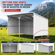 Application graphic: the 20x12 livestock shed used for livestock, horses, equipment and hay storage